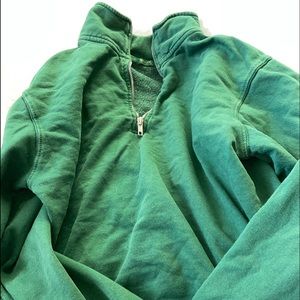 Brandy Melville green quarter-zip  - barely worn